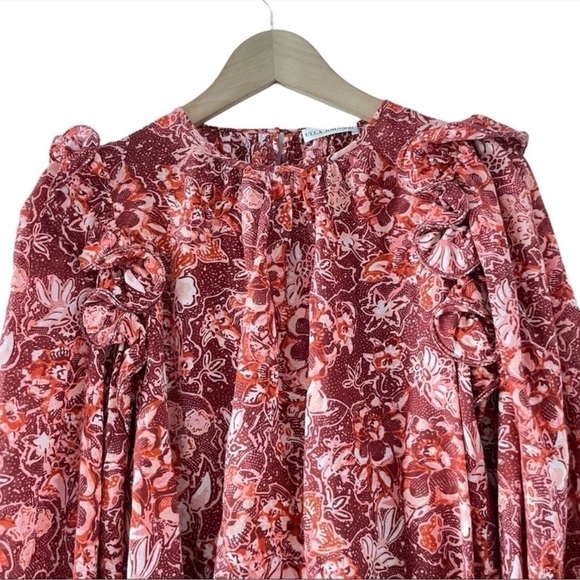 Ulla Johnson Medine Blouse in Coral - Picture 8 of 12